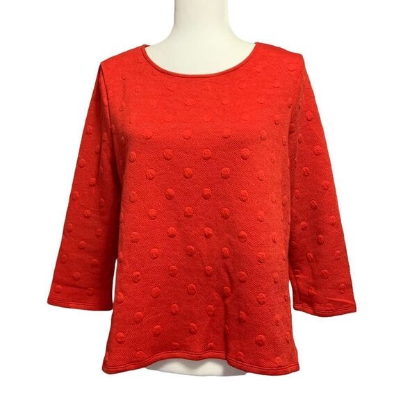 𝅺anthropologie W5 Polka Dot Textured Top - Picture 1 of 8